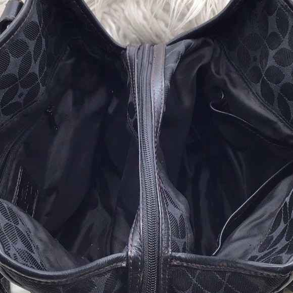 Fossil Canvas Black Signature Print Shoulder Bag - Picture 10 of 12